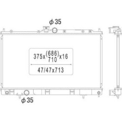 Radiator DIEDERICHS DCM2524 OE Ref MR968352