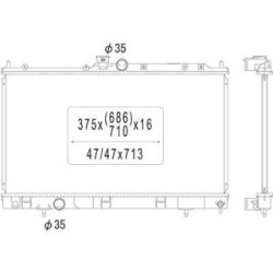 Radiator DIEDERICHS DCM2525 OE Ref MR968857