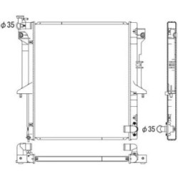 Radiator DIEDERICHS DCM2529 OE Ref MN135032