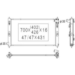 Radiator DIEDERICHS DCM2532 OE Ref MN156092