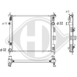 Radiateur DCM2546 pour NISSAN NV200 OE 21410BJ40A DIEDERICHS