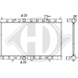 Radiateur DCM2547 pour NISSAN X-TRAIL OE 214104BB0A DIEDERICHS