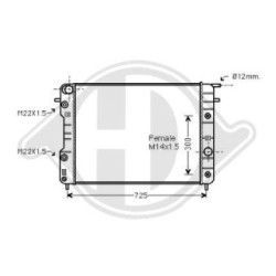 Radiateur DCM2606 pour VAUXHALL OMEGA OE 52463046 DIEDERICHS