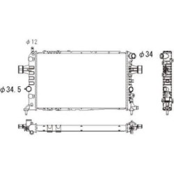 Radiator DIEDERICHS DCM2623 OE Ref 09193268