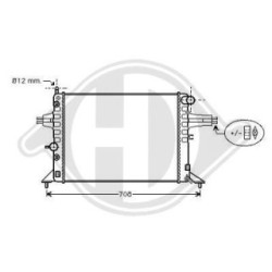 Radiateur DCM2633 pour VAUXHALL ASTRA, ZAFIRA OE 09202493 DIEDERICHS