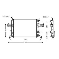 Radiator DIEDERICHS DCM2640 OE Ref 09201955