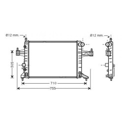 Radiator DIEDERICHS DCM2641 OE Ref 09201958