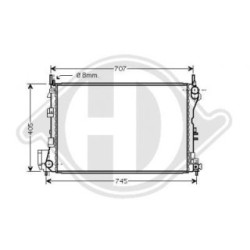 Radiateur DCM2653 pour FIAT, VAUXHALL OE 51770410 DIEDERICHS