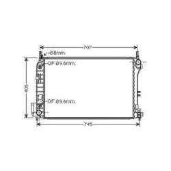 Radiator DIEDERICHS DCM2654 OE Ref 51825581
