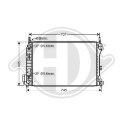 Radiateur DCM2654 pour FIAT, VAUXHALL, SAAB OE 51770411 DIEDERICHS