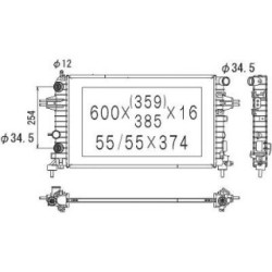 Radiator DIEDERICHS DCM2659 OE Ref 1300265