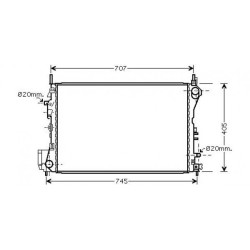 Radiateur DCM2668 pour OPEL SIGNUM, VECTRA