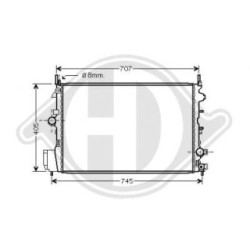 Radiateur DCM2669 pour FIAT, VAUXHALL, SAAB OE 51775637 DIEDERICHS