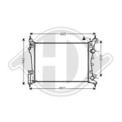 Radiateur DCM2671 pour VAUXHALL CORSA OE 13399871 DIEDERICHS