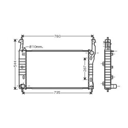 Radiator DIEDERICHS DCM2675 OE Ref 96629056