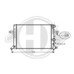 Radiateur DCM2680 pour VAUXHALL ASTRA OE 93174632 DIEDERICHS
