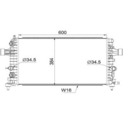 Radiator DIEDERICHS DCM2693 OE Ref 13 00 285