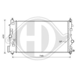 Radiateur DCM2698 pour VAUXHALL ASTRA, CASCADA, ZAFIRA DIEDERICHS