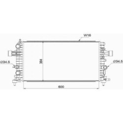 Radiator DIEDERICHS DCM2700 OE Ref 13 00 286