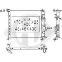 Radiator DIEDERICHS DCM2707 OE Ref 13283247 DIEDERICHS