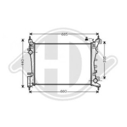 Radiator DIEDERICHS DCM2710 OE Ref 13399870 DIEDERICHS