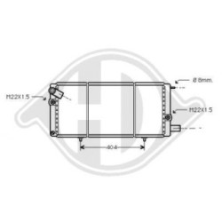 Radiateur DCM2730 pour PEUGEOT 205 OE 130038 DIEDERICHS