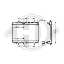 Radiateur DCM2769 pour CITROËN, PEUGEOT C5, 607 OE 133078 DIEDERICHS