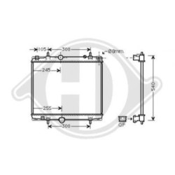 Radiateur DCM2818 pour CITROËN, PEUGEOT C8, 807 OE 1330S2 DIEDERICHS