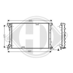 Radiateur DCM2927 pour NISSAN, VAUXHALL, RENAULT DIEDERICHS