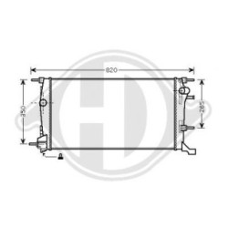 Radiateur DCM2946 pour RENAULT MEGANE OE 214100016R DIEDERICHS