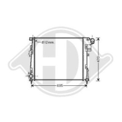 Radiateur DCM2953 pour NISSAN, VAUXHALL, RENAULT DIEDERICHS