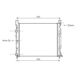 Radiator DIEDERICHS DCM2959 OE Ref A 415 500 01 02