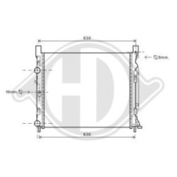 Radiateur DCM2959 pour MERCEDES, RENAULT CITAN, KANGOO DIEDERICHS