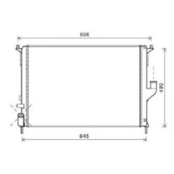 Radiator DIEDERICHS DCM2962 OE Ref 8200735039