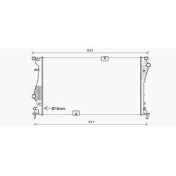Radiator DIEDERICHS DCM2970 OE Ref 214109682R