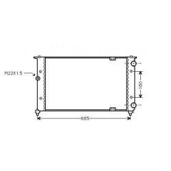 Radiator DIEDERICHS DCM3002 OE Ref 6K0121253E