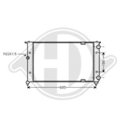 Radiateur DCM3002 pour SEAT, VW OE 6K0121253A DIEDERICHS