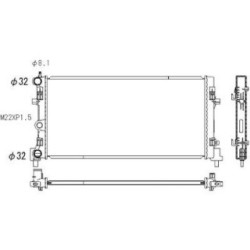 Radiator DIEDERICHS DCM3011 OE Ref 6R0121253N