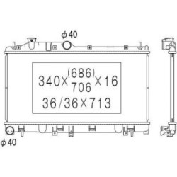 Radiator DIEDERICHS DCM3042 OE Ref 45111AG011