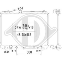 Radiateur DCM3108 pour SUZUKI SWIFT OE 1770063J10 DIEDERICHS