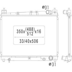 Radiator DIEDERICHS DCM3213 OE Ref 164002106087