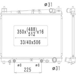 Radiator DIEDERICHS DCM3214 OE Ref 164002107087