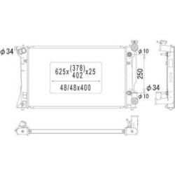 Radiator DIEDERICHS DCM3224 OE Ref 164000H121