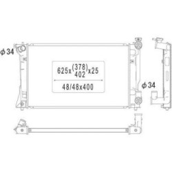 Radiator DIEDERICHS DCM3254 OE Ref 164000H181