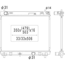 Radiator DIEDERICHS DCM3270 OE Ref 164000N050