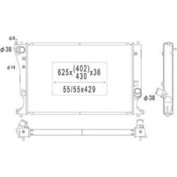 Radiator DIEDERICHS DCM3286 OE Ref 164000R021
