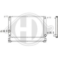 Radiateur DCM3292 pour TOYOTA RAV OE 1640028560 DIEDERICHS