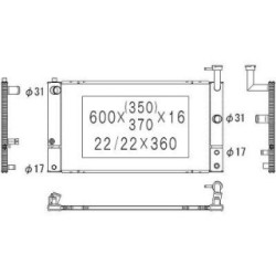 Radiator DIEDERICHS DCM3322 OE Ref 1604121281