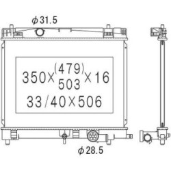 Radiator DIEDERICHS DCM3325 OE Ref 1640047080