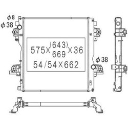 Radiator DIEDERICHS DCM3336 OE Ref 1640030290